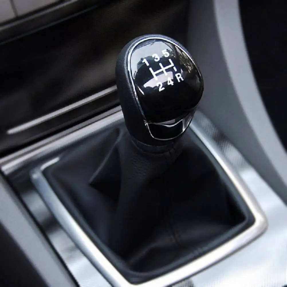 Black ABS 5 Speed for Ford Fiesta Focus Car Gear Shift Knob Shift Lever Head Cap Cover Replacement Car Styling Accessories