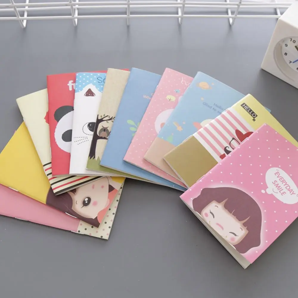 Portátil Mini Cartoon Notepad, papel bonito, macio, criativo, livro de bolso, papelaria, bonito