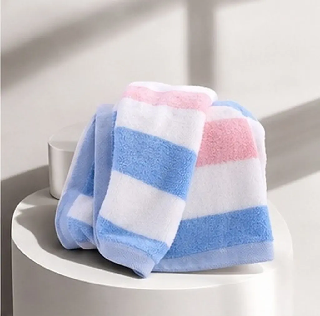 Pure Cotton Colorful Bath Sheet Thickened Absorbent Soft Bathroom Towel Household Quick Dry Skin Friendly Random Color