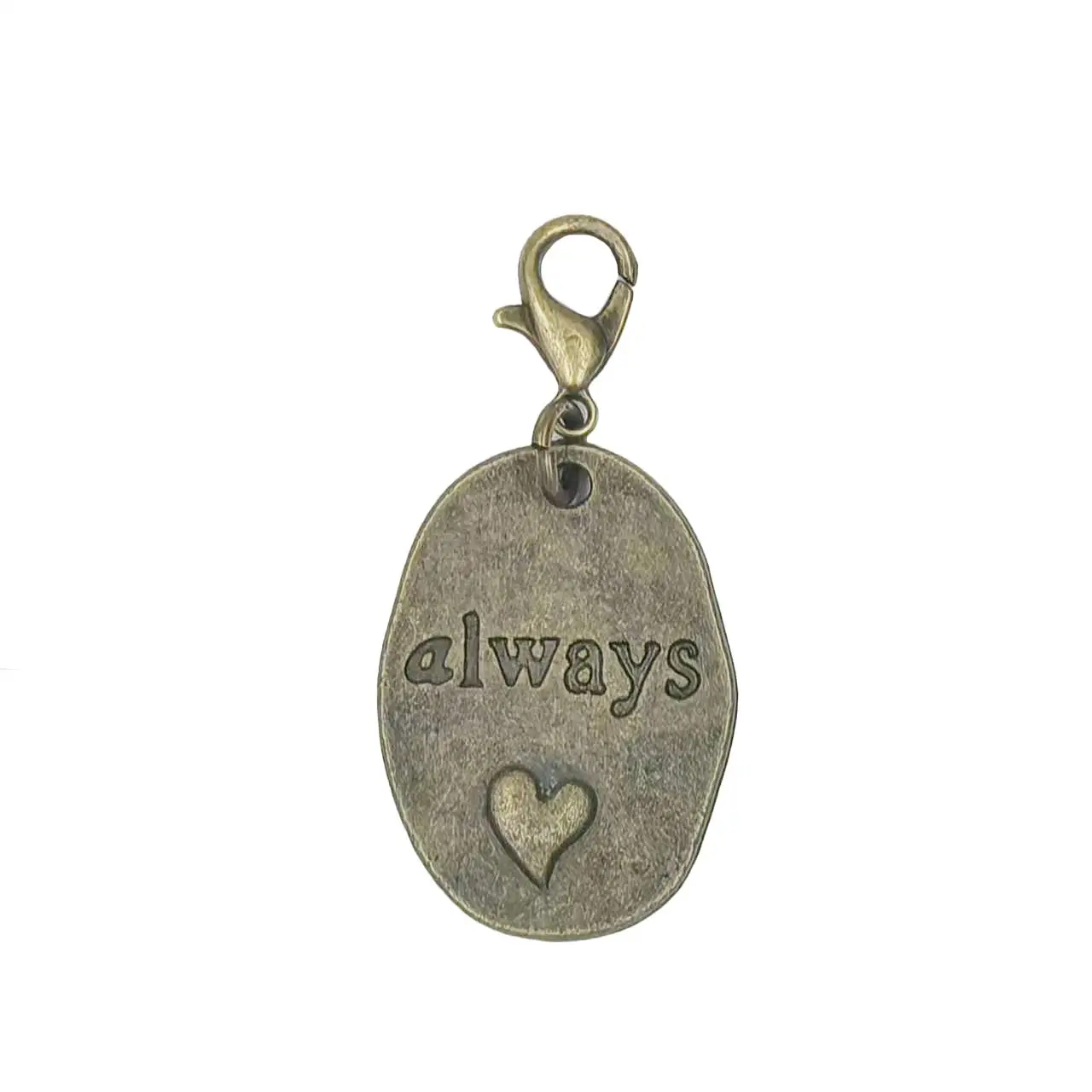 

6PCS New Oval Charm Pendants Dangle 38mm Long Engraved always Heart DIY Crafts Jewelry Accessories Creative Handmade Supplies