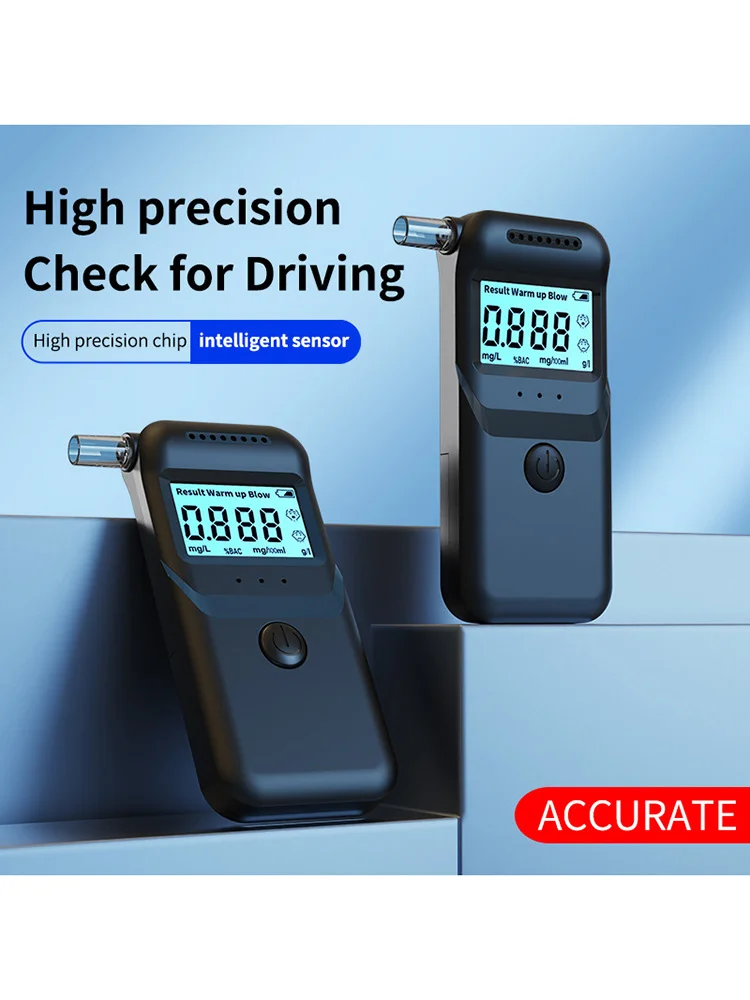 Alcootest pour l'alcool Alcootest professionnel précis Affichage numérique LCD Test d'alcoolémie pour la conduite