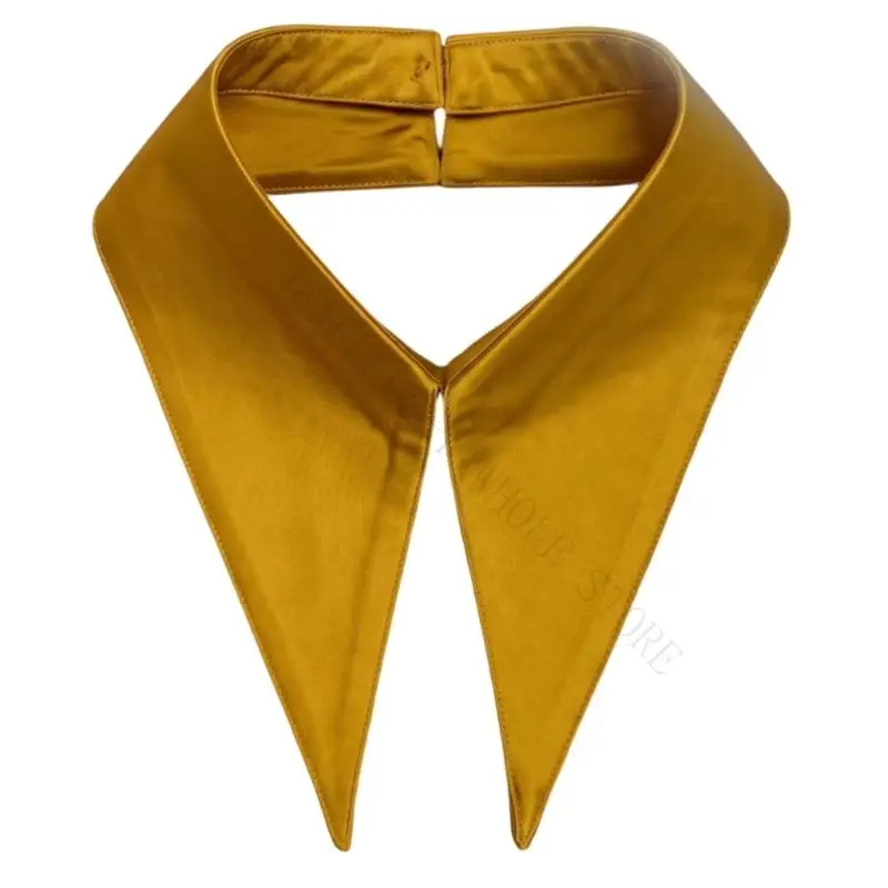 R7UF Color Detachable False Collar for Layered Outfits, Pointed Polyester Collar Insert with Clean Shirt Detail