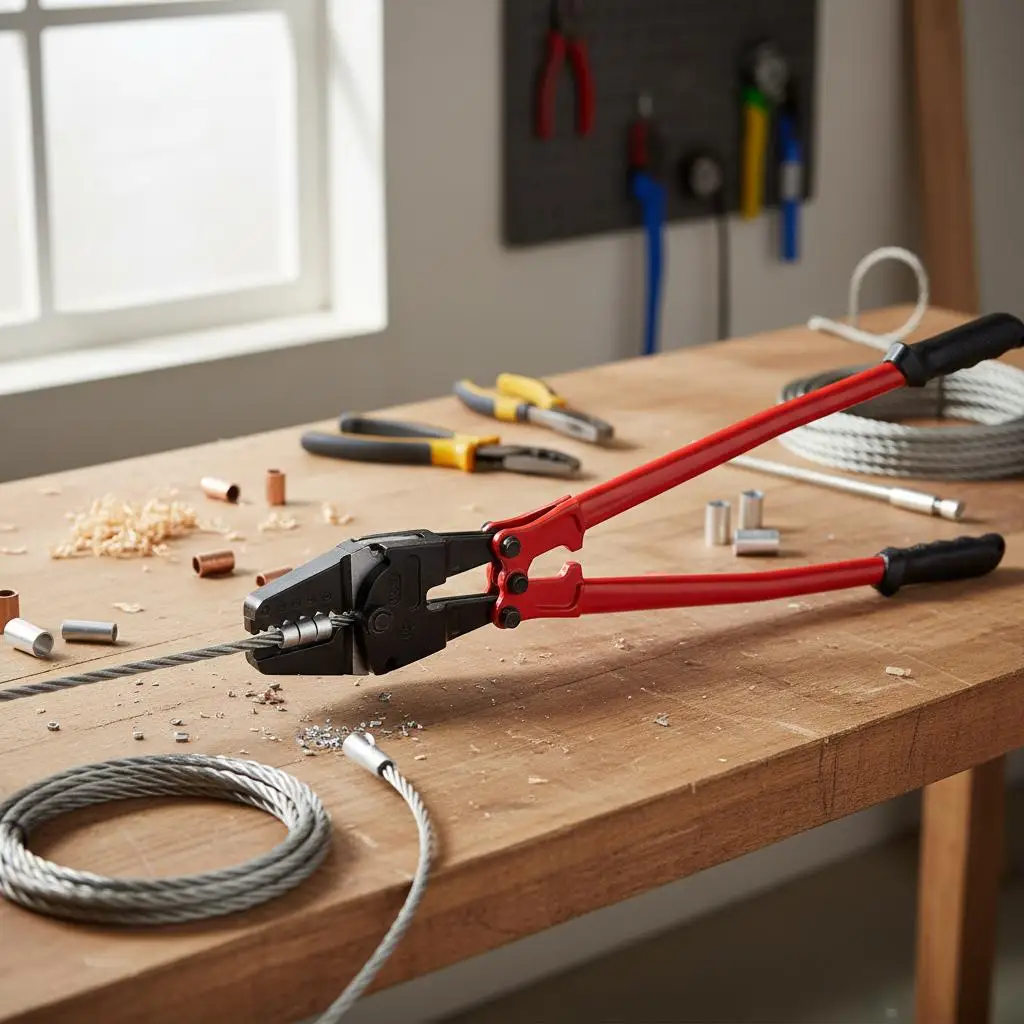 

Клещи для обжима 24 дюйма для морских такелажных работ, ограждений, палубных покрытий, сверхмощные, с различными размерами губок от 1/16 до 3/16 дюйма, ручное управление