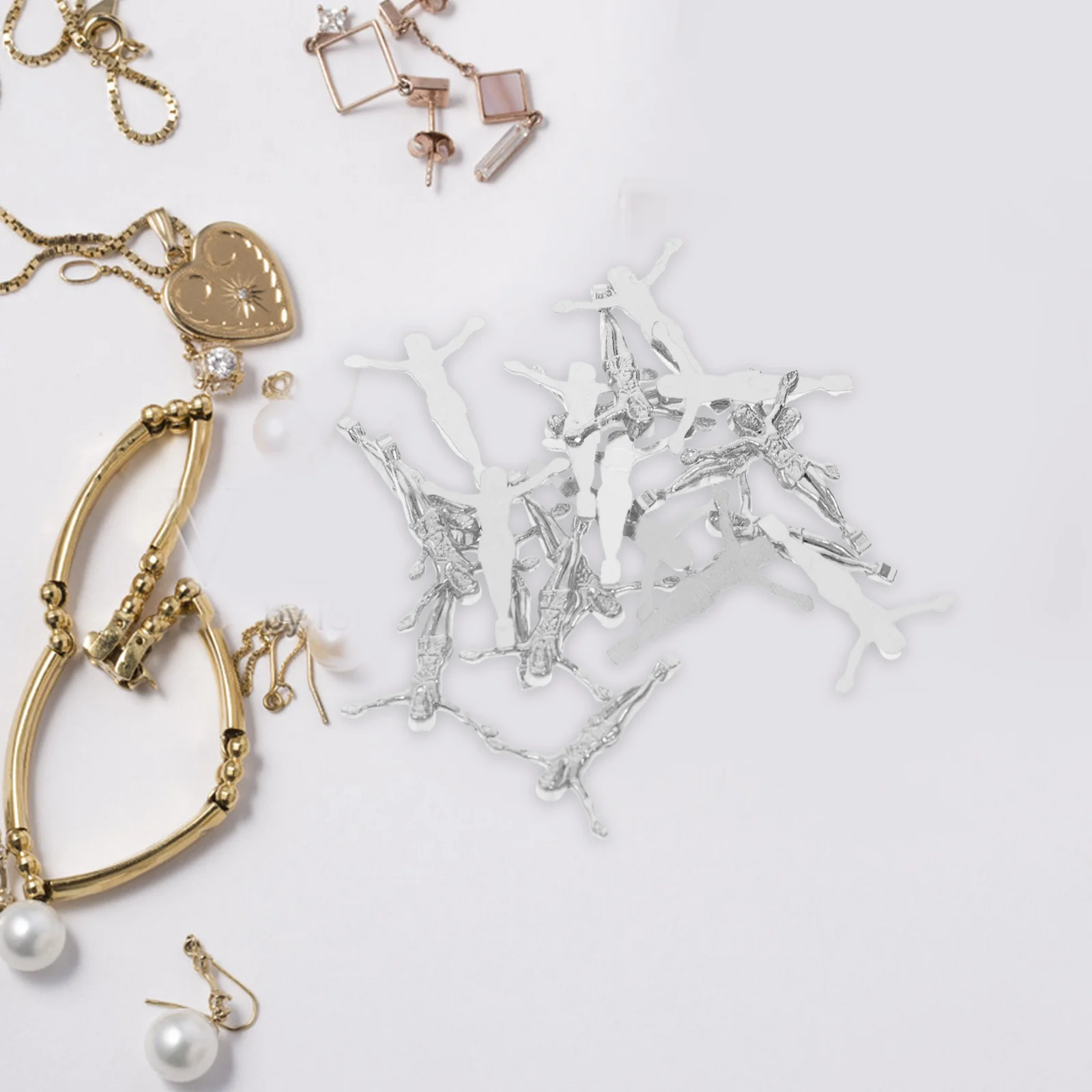 

20Pcs Jesus Crucifix Alloy Plated Pendants Religious Cross Charms for DIY Necklaces Bracelets Jewelry Making Supplies