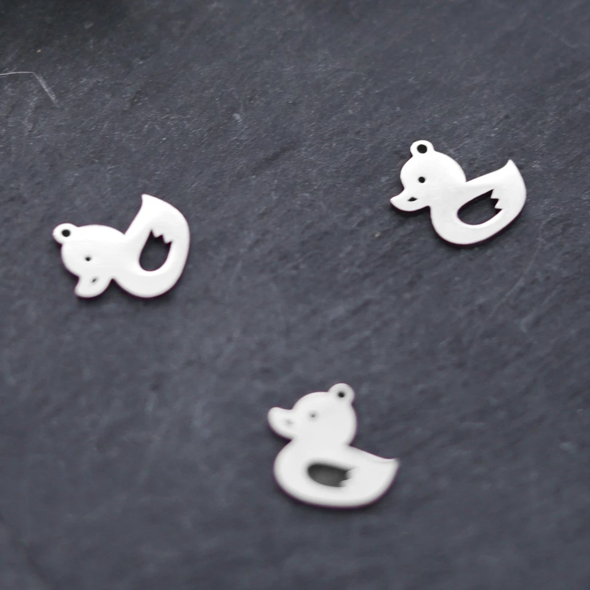 3pcs Duck Charm For Jewelry Making Stainless Steel Animal Earring Pendant Bracelet Necklace Accessories Craft Supplies Diy