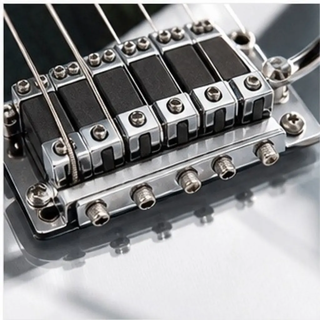 6Pcs Guitar Saddle Block Set Tremolo Bridge String Insert Replacement for Electric Guitar High Strength Metal Bridge Block