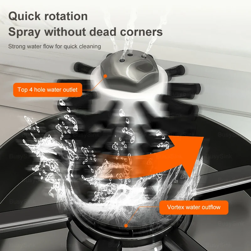 Glass Rinser for Kitchen Sinks Cup Washer Kitchen  Accessories Silver Stainless Steel Brush Cleaning Tools