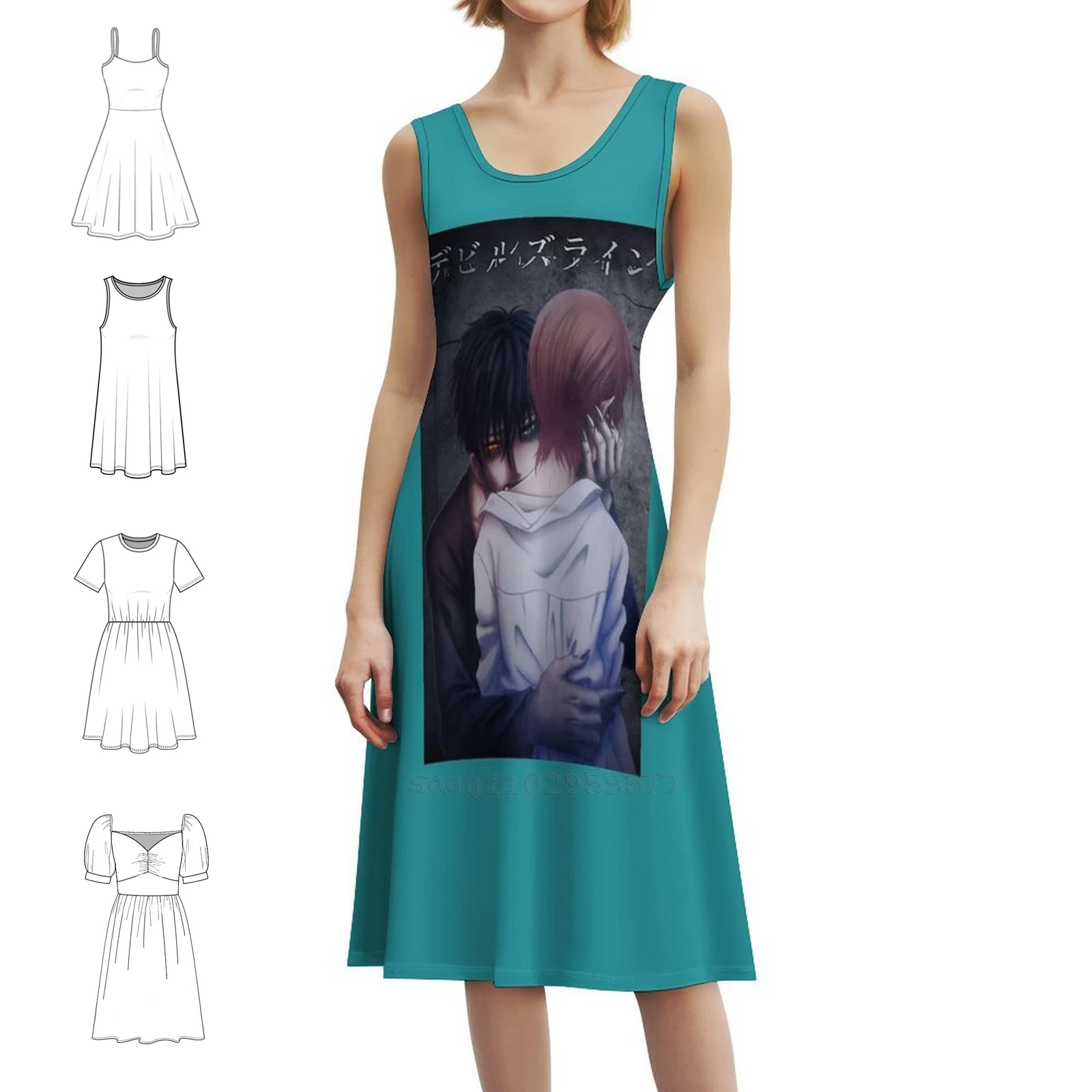 

Devils _ Line-Poster Korean Style Casual Dress For Women Simple Daily Office Lady Dresses Anime Manga Anzai Slam Basketball