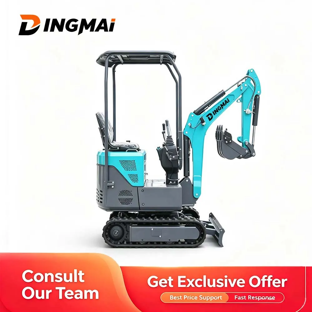 1 Ton Customizable Mini Digger Compact Excavator Hydraulic Crawler Machine for Narrow Garden Path Ditch Digging Paving Work
