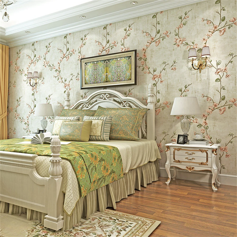 Self-adhesive wallpaper simple Pastoral American wall papers children\'s room boy girl bedroom background wall stickers painting