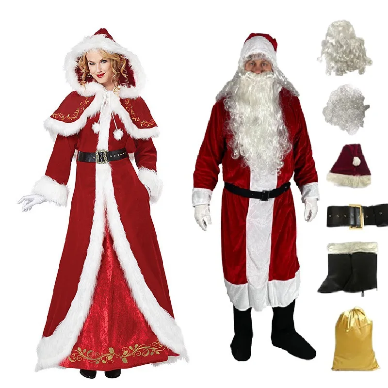 women-christmas-santa-claus-dress-costume-with-hooded-shawl-belt-and-gloves-xmas-party-fancy-outfit