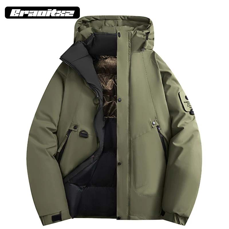 Men's Hooded Jacket Coats with Windproof and Warm Features for Outdoor Activities in Autumn and Winter Jacket Coats Men