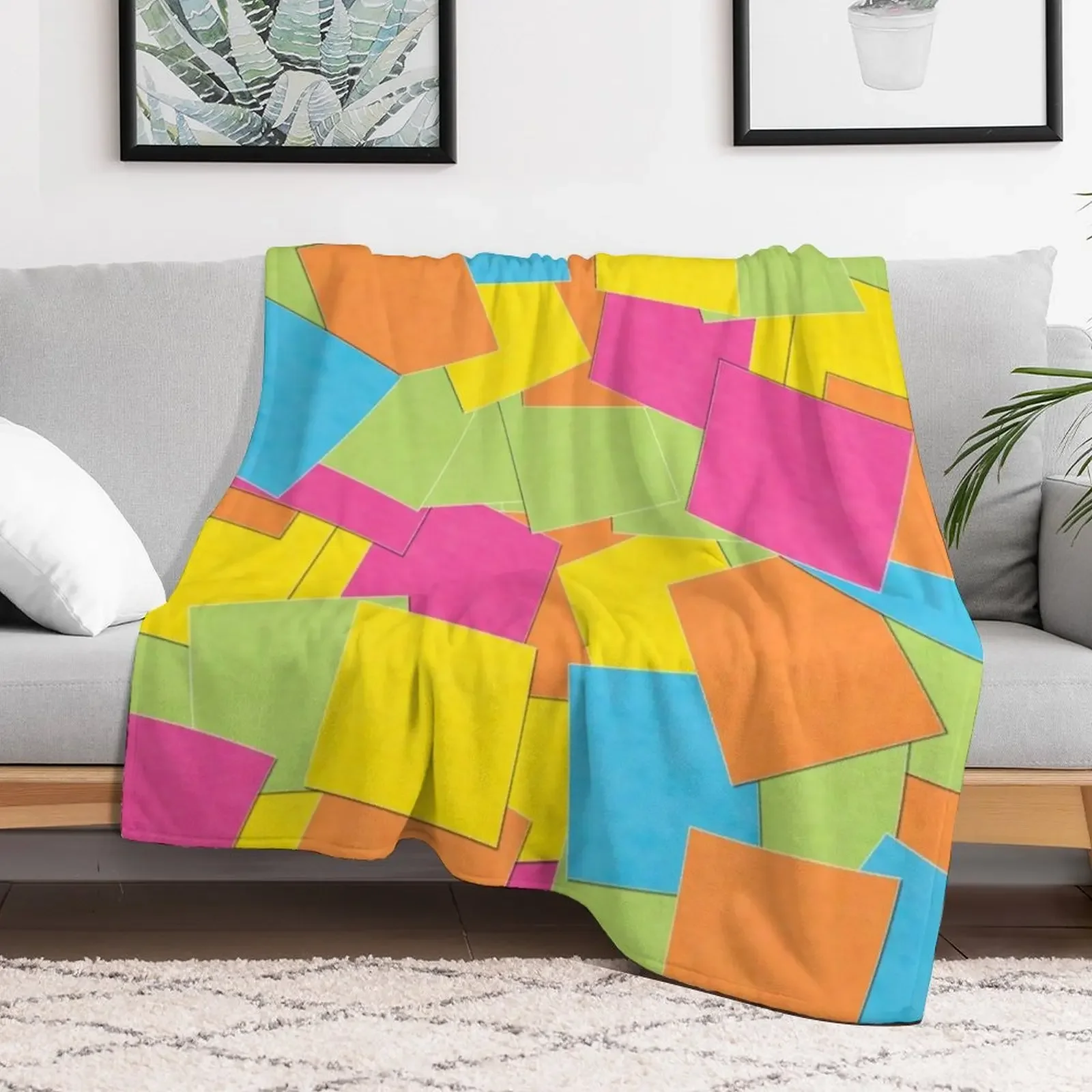 Sticky Notes Art Throw Blanket wednesday Soft Thin Sofa Throw Blankets