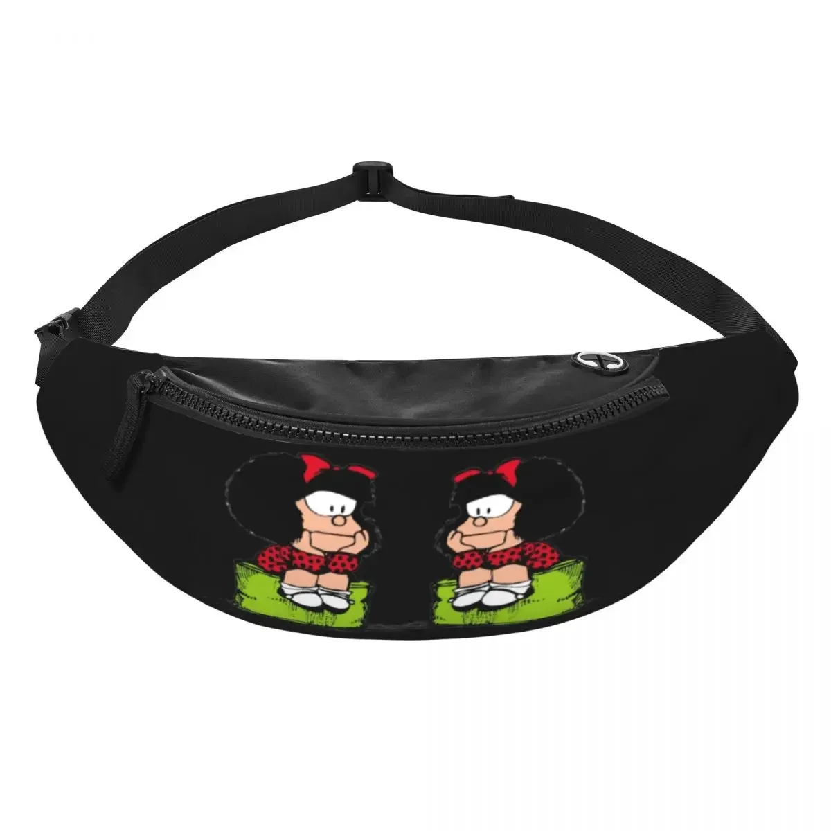 Mafalda Sad Thinking Fanny Pack Women Men Custom Classic Quino Manga Crossbody Waist Bag for Traveling Phone Money Pouch