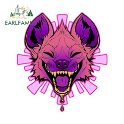 EARLFAMILY For Pink Furry Head Cool Car Stickers Creative Amusing Cartoon Design Decals Waterproof Scratch-Proof Car Goods