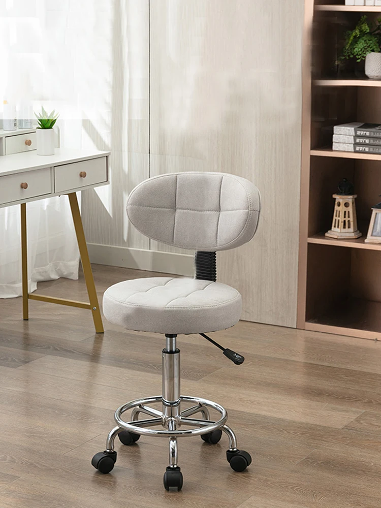 Taburete de peluquería, muebles de salón, sillas de barbería, silla de tatuaje Stylis, silla de trabajo giratoria elevable con polea para uñas de belleza