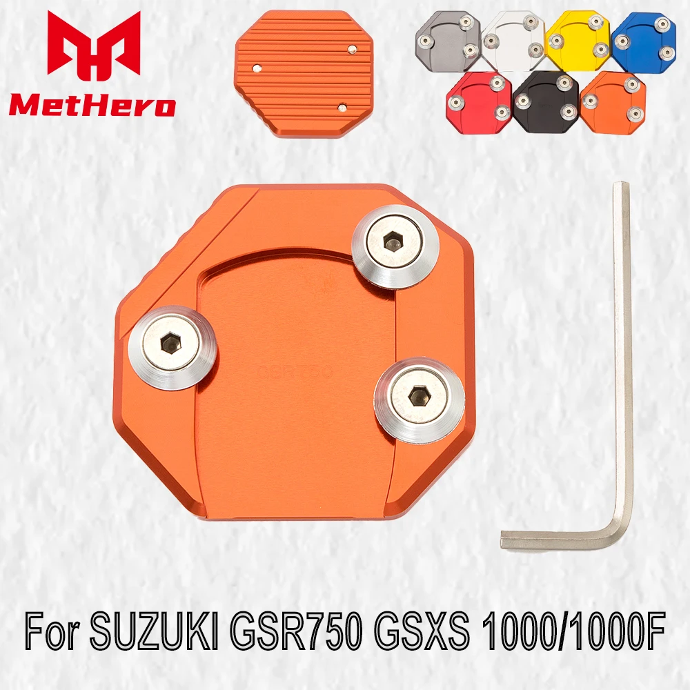 

Motorcycle Side Stand Pad Plate Kickstand Support Extension Fit For SUZUKI GSR750 2011-2016 GSXS 1000 GSXS 1000F 2015-2016