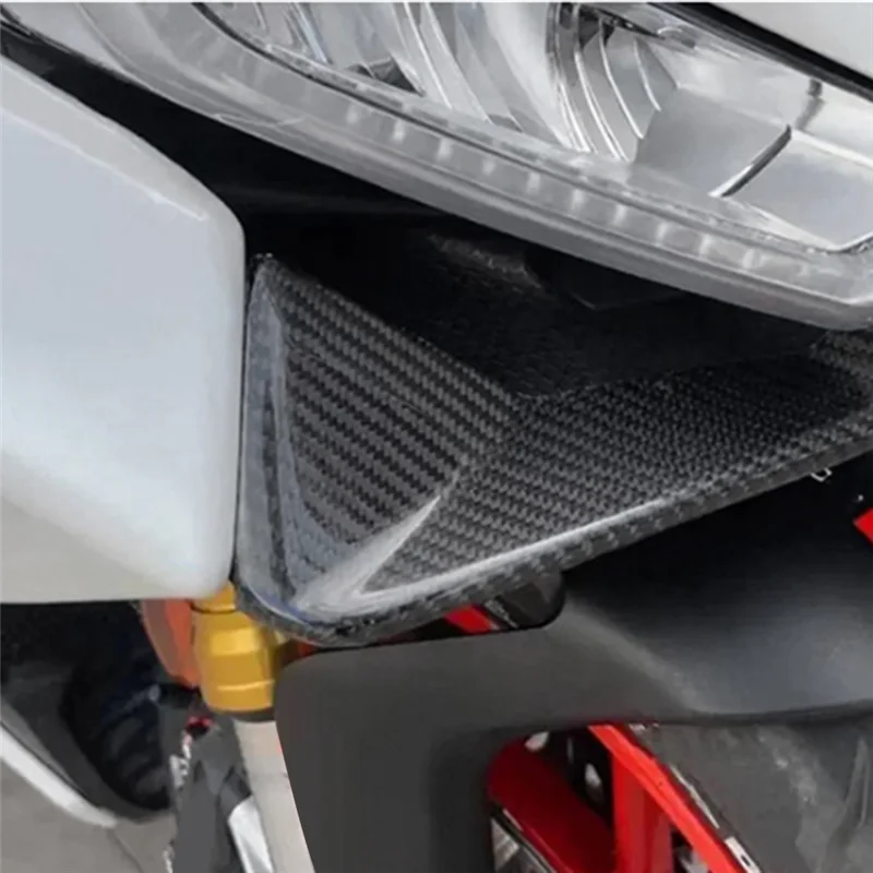

Highly Recommended Motorcycle Front Lip Wind Wing Cover Carbon Fiber Cone Aerodynamics Fairing Spoiler For Aprilia RS 660 2021-2