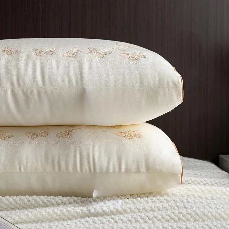 silkworm chrysalis protein butterfly silk pillow 48x74cm one pack/pair household breathable silk pillow
