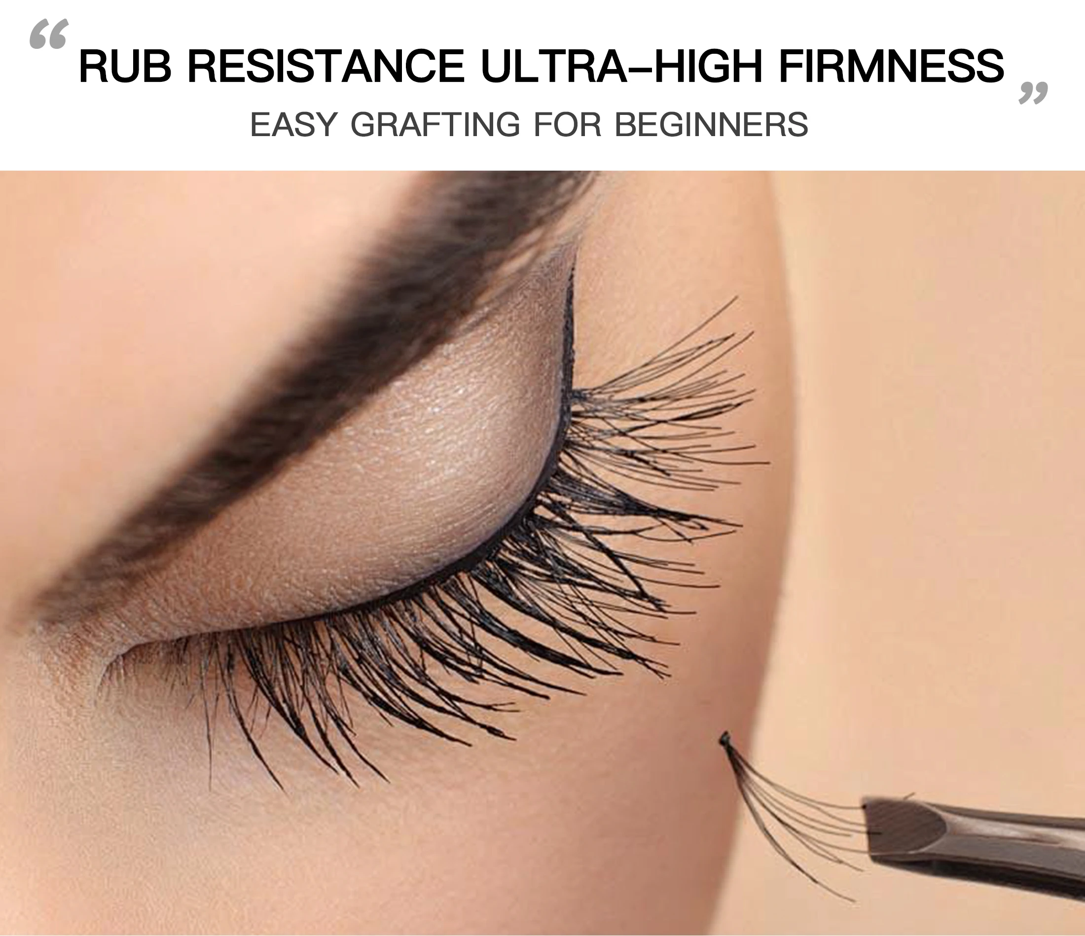 Wimpernverlängerungskleber, 5 ml, schnell trocknend, einzelner Wimpernkleber, falscher Wimpernkleber, Wimpernverlängerungs-Make-up-Werkzeug, DIY-Cluster-Wimpernkleber