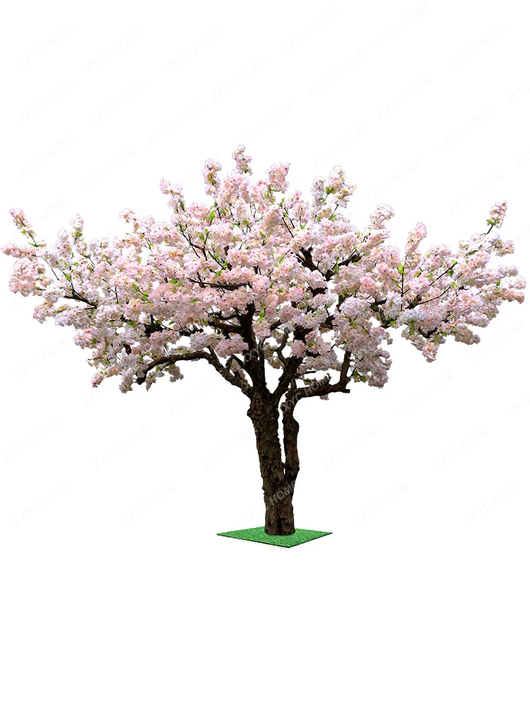 Artificial Cherry Tree Peach Tree Large Floor Imitative Tree Decoration Plant Floriculture Fake Trees Wishing Tree