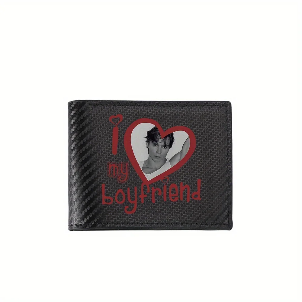 Boyfriend love heart Men's Wallets Simple Business Modern Stylish Printing Design Gifts For Father Boyfriend Christmas Lover