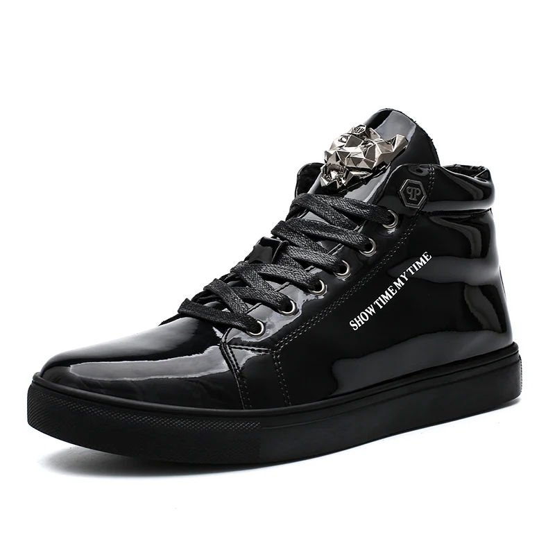 أحذية من الجلد الرجال أحذية رياضية حجم كبير 47 حذاء من الجلد الرجال الهيب هوب أحذية رياضية الرجال حذاء كاجوال أحذية تنيس #3