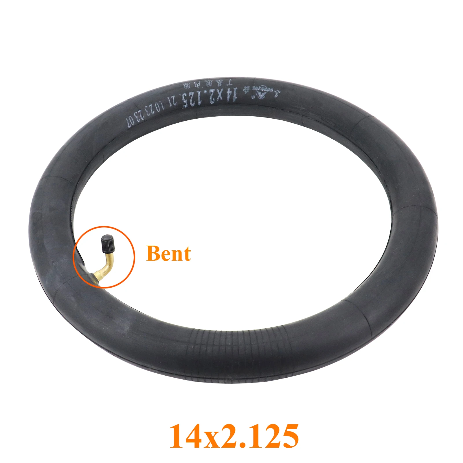 2pcs 14x2.125 Butyl Rubber Inner Tube With A Bent Valve Stem For Electric Bicycle E-Bike Tires Electric Bike Parts Accessory