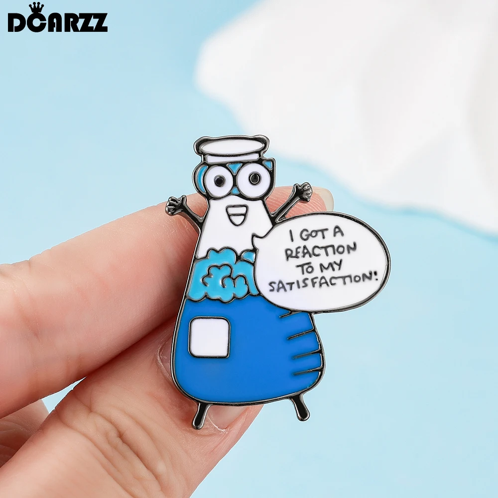 DCARZZ Beaker Brooch Funny Lab Enamel Pin Jewelry Science Medical Lapel Backpack Badge Accessories for Scientist Chemist