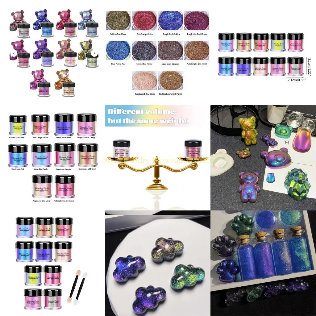 

D46E 10 Pack Crystal Dust 10-Color for Unique Jewelry Creations