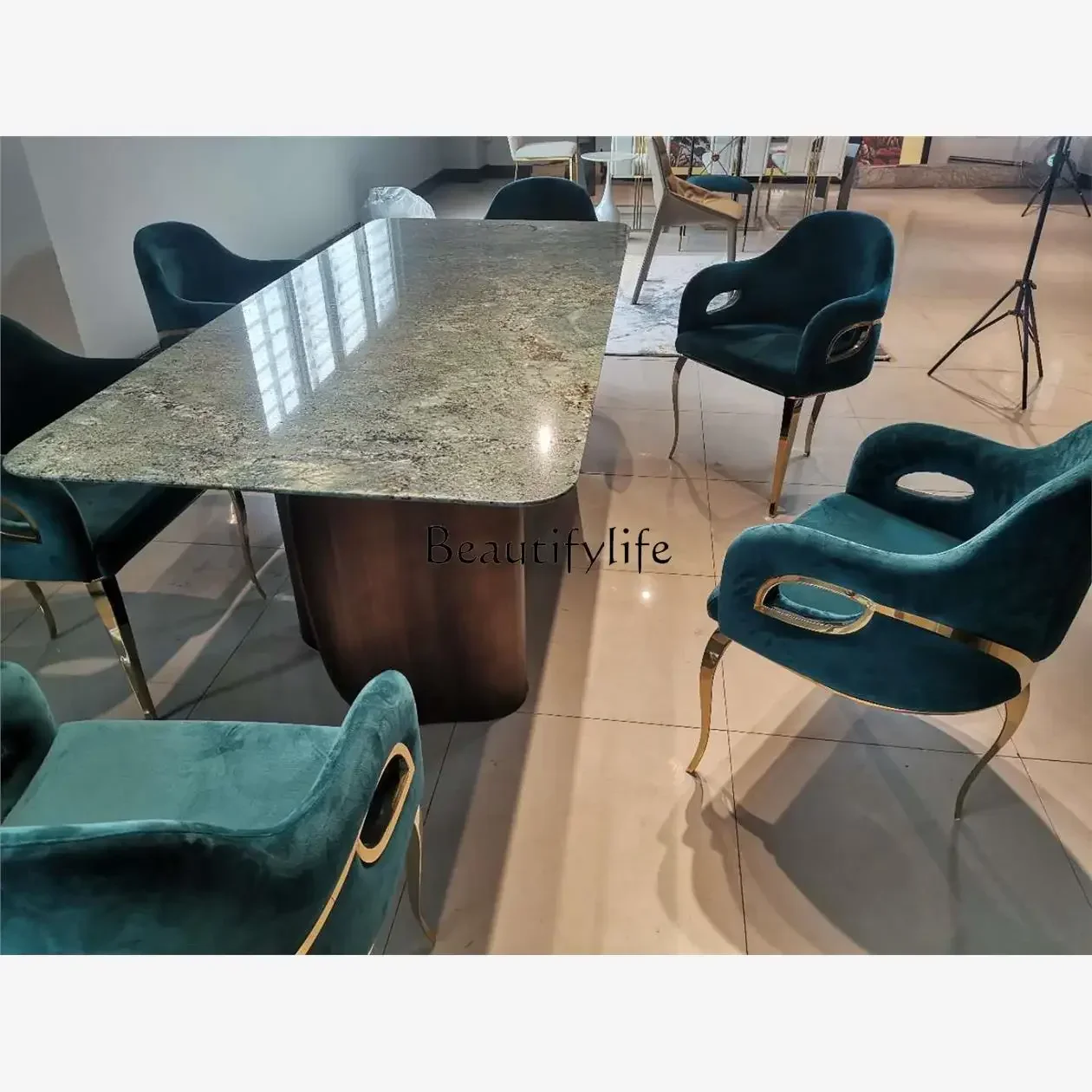

NEWModern minimalist natural marble Italian minimalist Nordic light luxury table