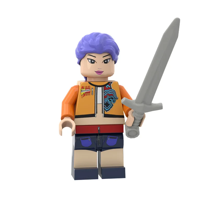 Monster Hunt Korean girl group Renzai building block assembly toys 3 armed figurine figurines model building block toys