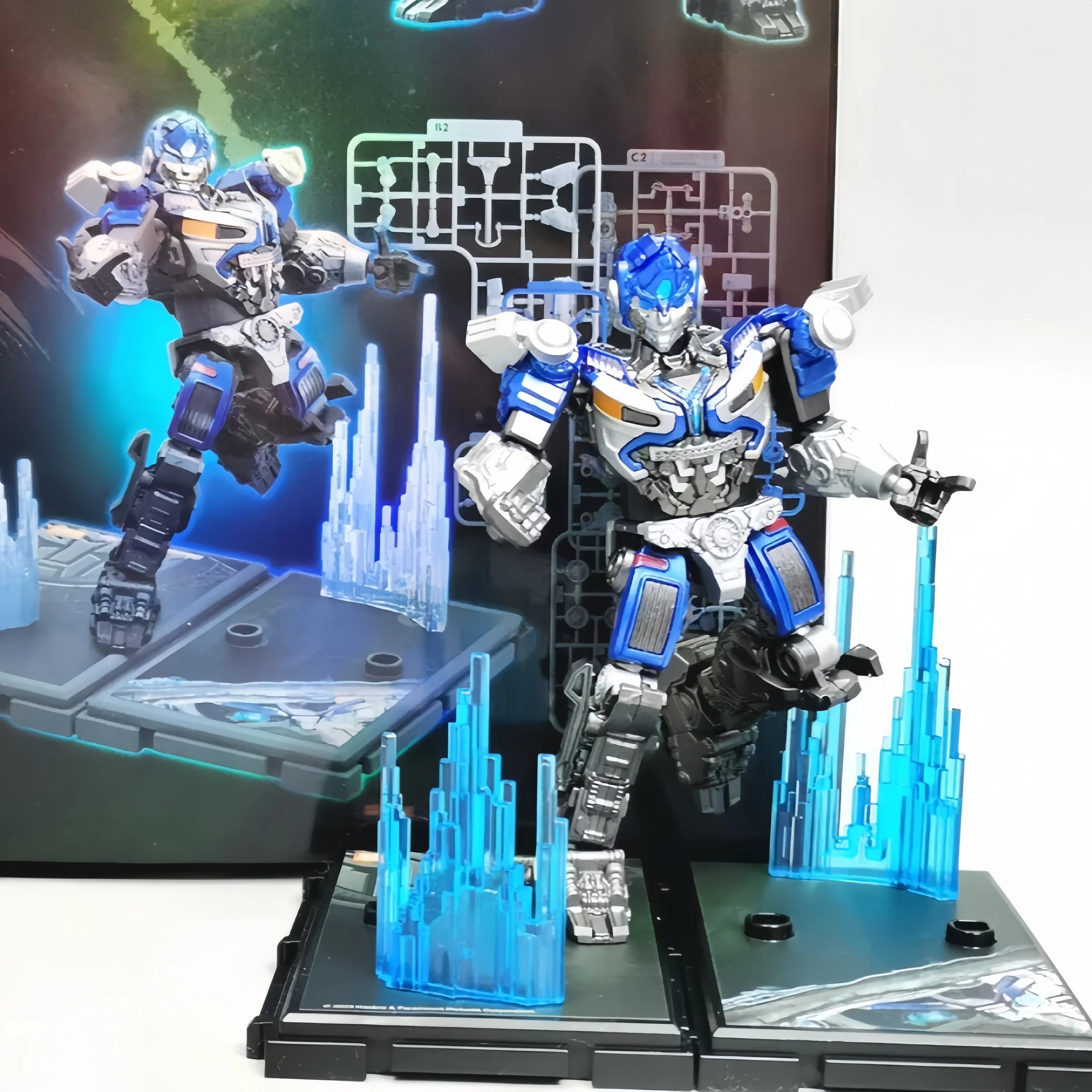 Bloks Group Transformers: Rise Of The Beasts Optimus Primal Bumblebee Optimus Primal Arcee Mirage Zmontowany ruchomy model zabawek