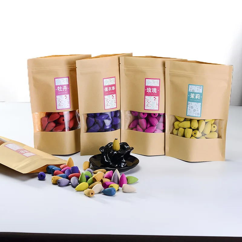 Cônes d'encens à reflux, parfum naturel, encens Floral lavande, bois de santal, aromathérapie, parfum de maison, 20 pièces