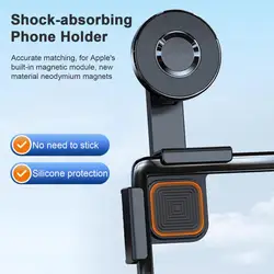 Magnetic Car Phone Holder for Tesla Display Screen Exteded Phone Bracket Magnet Anti-slip Rotation Auto Phone Mount