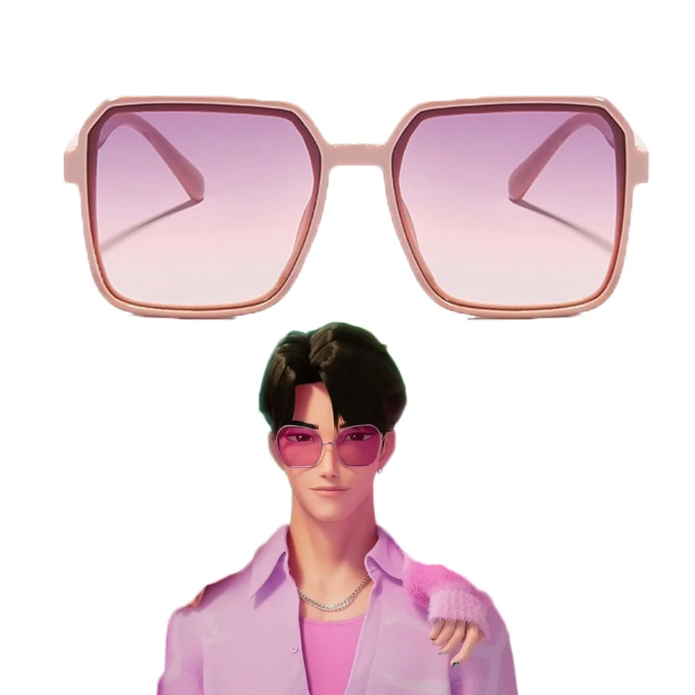 

Saja Boys Jinu Cosplay Pink Glasses Demon Hunter of KPop Costume Accessories Halloween Carnival Party Outfits Resin Props Gifts