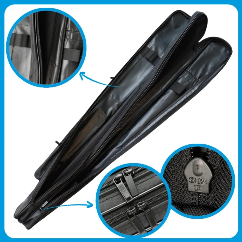 1.1 Meter Sword Bag Packed 2 Sword Waterproof Bag For Stick Knife Katana Kendo Holder Carry Case Tai Chi Bag Shoulder Bag Black view 4