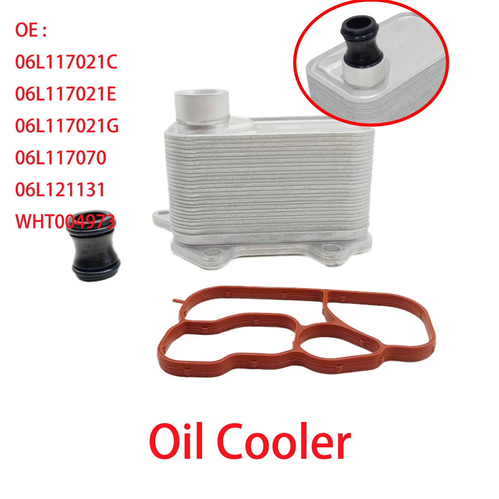 

Oil Cooler 06L117021C 06L117021E 06L117021G 06L117070 06L121131 WHT004973 For VW Aeteon GTI Golf R Beetle Cabrio New
