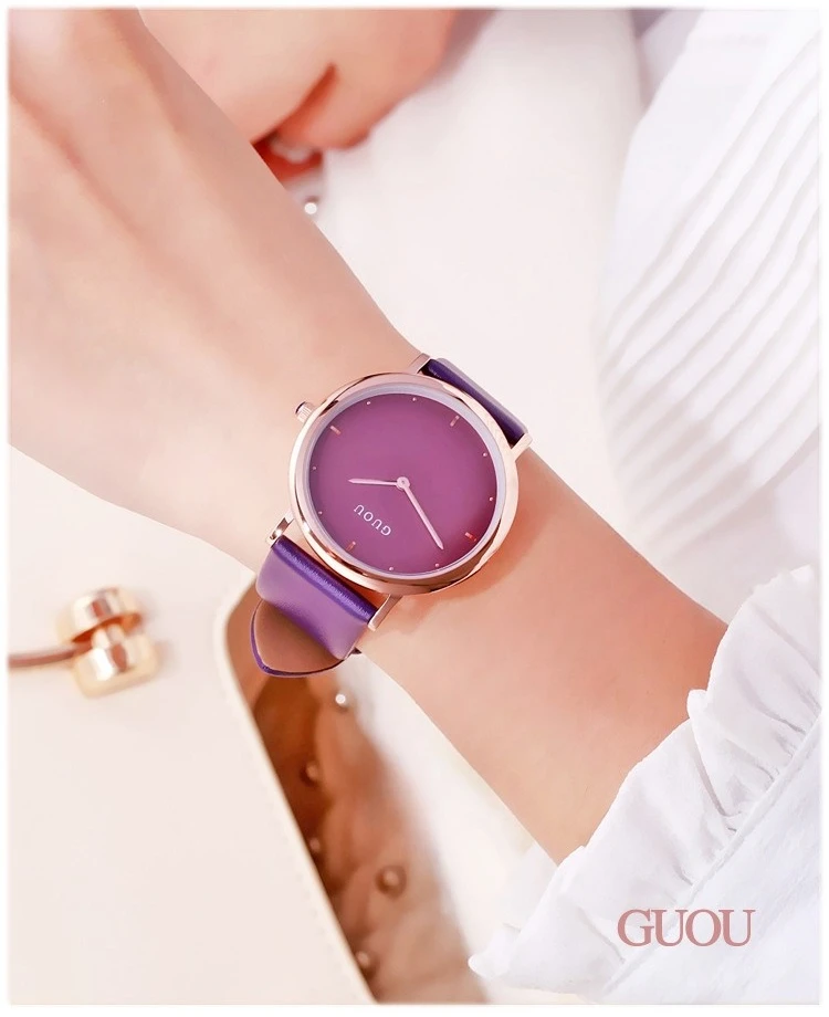 New LuxuryCouple'S WatchesStylish And Minimalist DesignLeather Strap Quartz WatchesAlso Suitable For Students (Women'S Version).