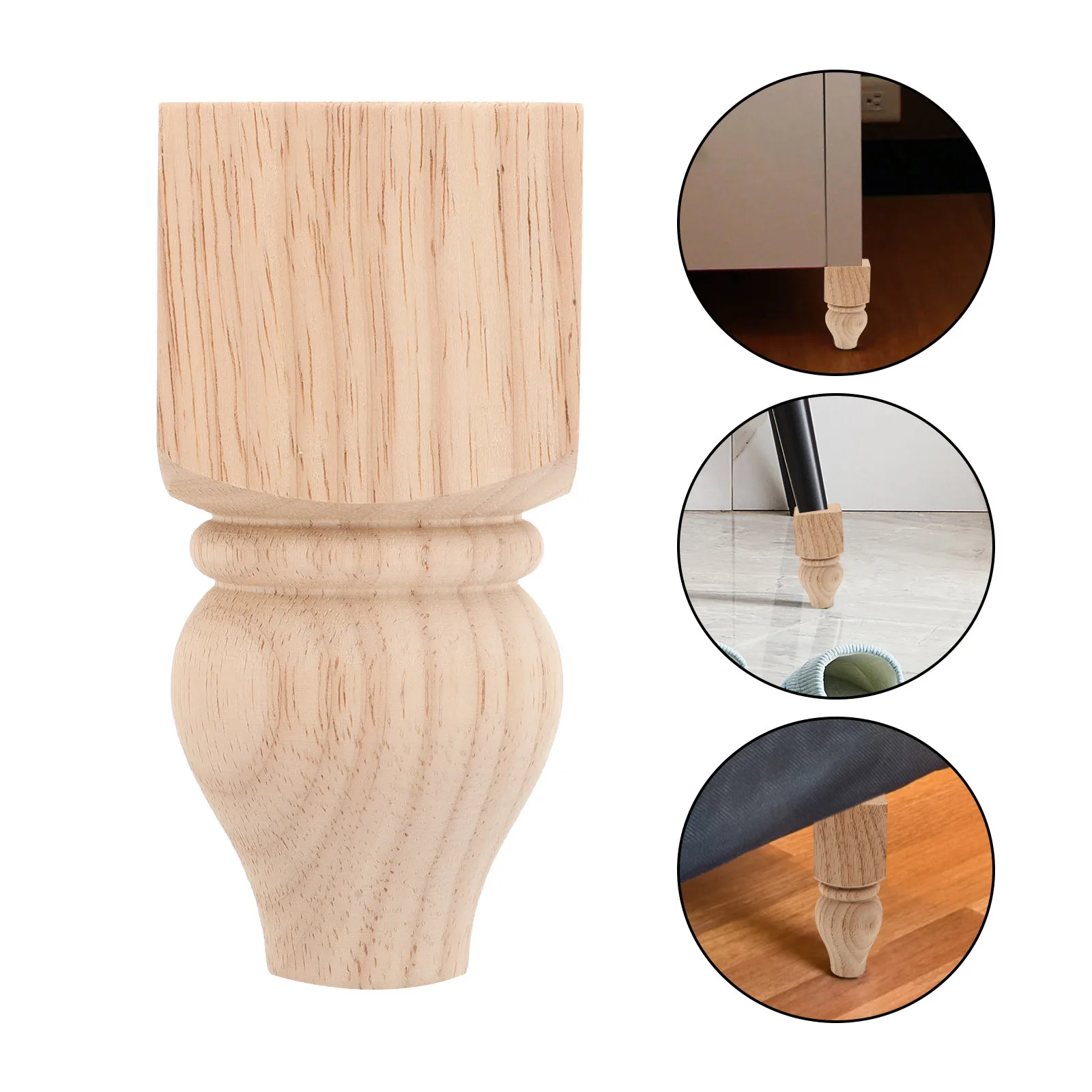 

Furniture Leg Wooden Desk Table Foot Replacement for Cabinet Dresser Sofa Chair Wooden Furniture Feet Stable Decorative Foot