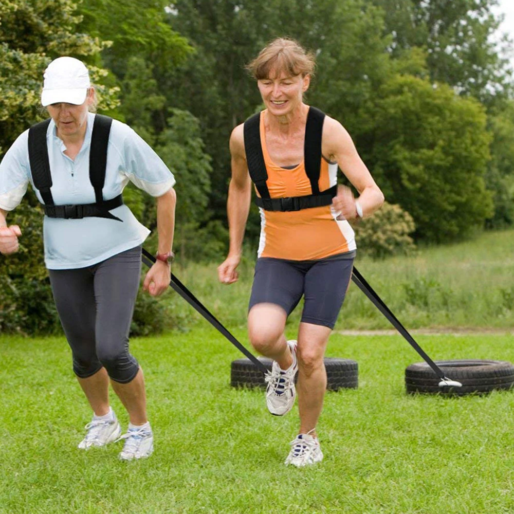 Weerstandsbanden Fitness Slee Harnas Vest Met Pad Schouders Gewicht Trekband Workout Aid Riem Voor Sprinten Voetbal