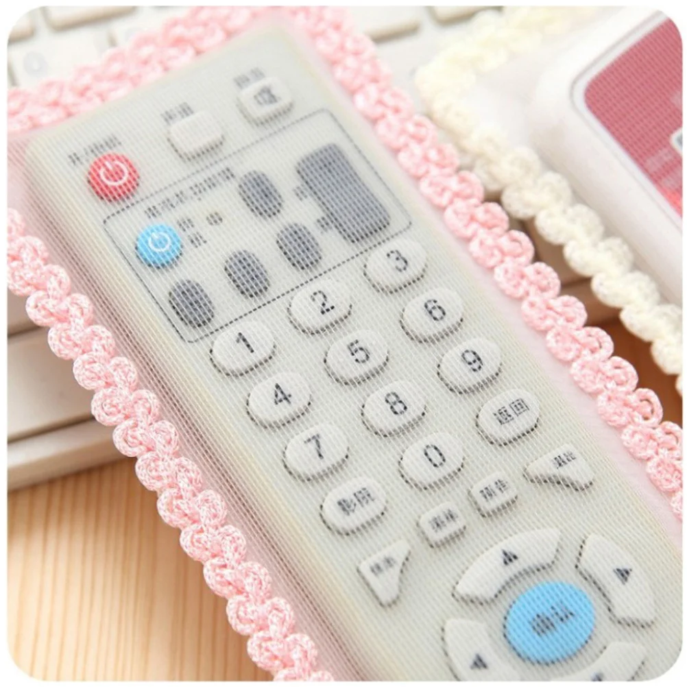

1Pcs Remote Control Lace Cover European Style Creative Fabric Protective Case Pink Large Size Beautiful Stain Resistant Laminate