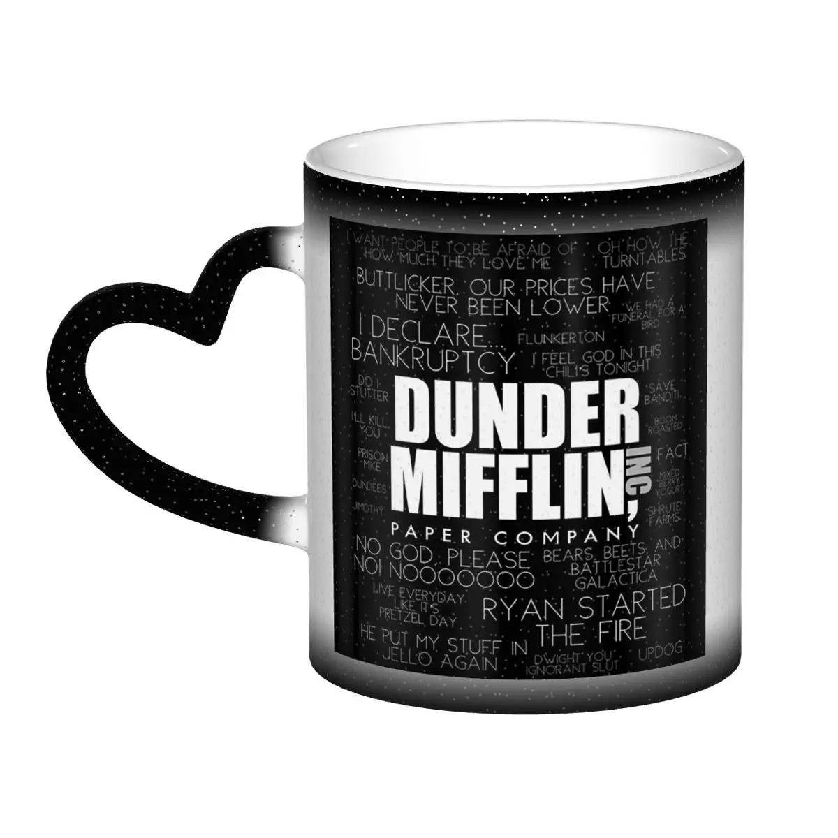 Taza con citas de The Office Dunder Mifflin Paper Company Inc, divertidas tazas de café de cerámica, tazas de té, taza de leche, regalos para mujer y hombre