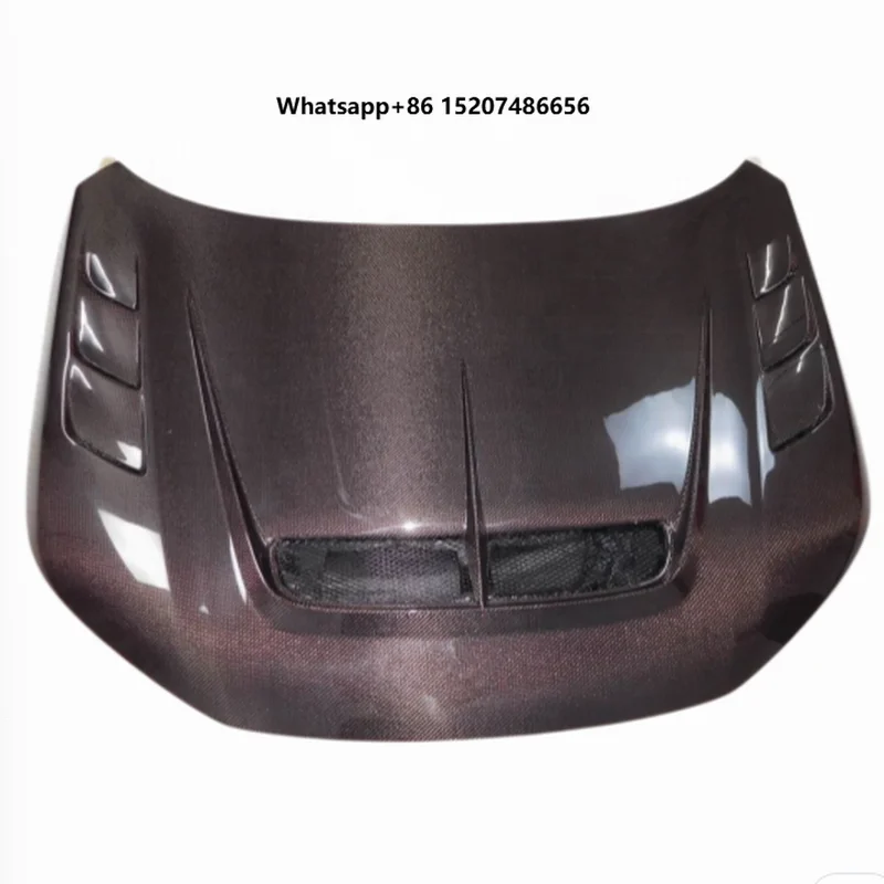 Black and Red Carbon Car Engine Cover Bonnet Auto Hood for Type-R 2023+ Aerodynamic Body Kits Auto Parts