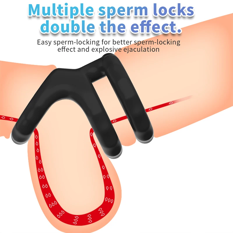 New Semen Lock Ring Upgrade Locking Ring for Men Penis Ring Delay Cock Ring Retarded Ejaculation Sex Toy Product for Gay Men 18+