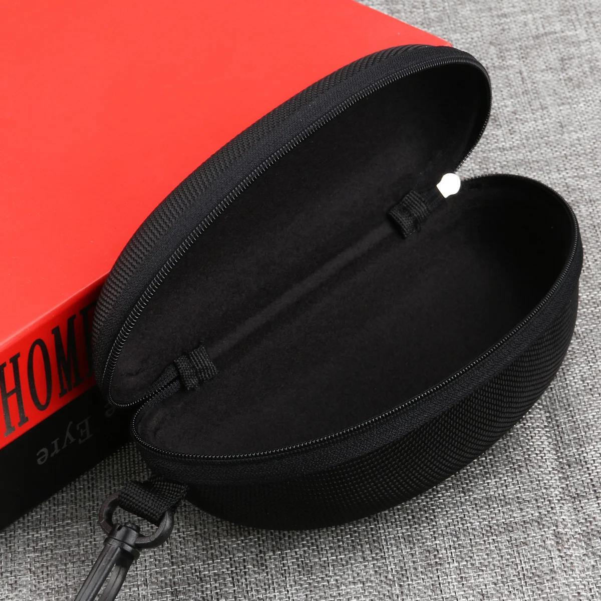 

Case *6*4.2Cm Portable Hard Eva Glasses Case Oxford Zipper Eyeglasses Box Hook Sunglasses Storage