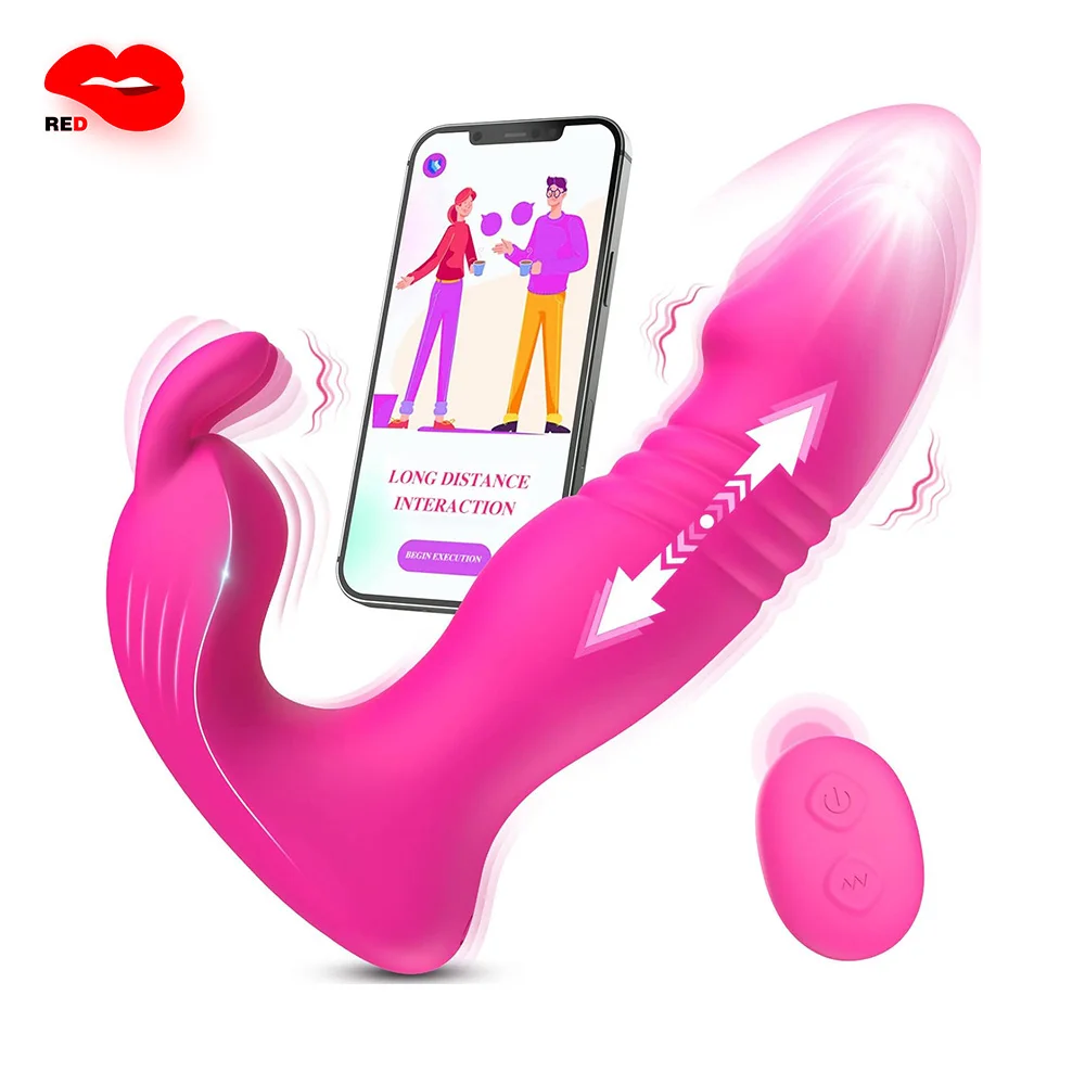 Vibrador de Orelhas de Coelho de Controle Remoto para Mulheres, Máquina Sexual de Casais Anal, Dildo, Masturbador G-Spot, Brinquedos Sexuais Adultos, 3in 1 App