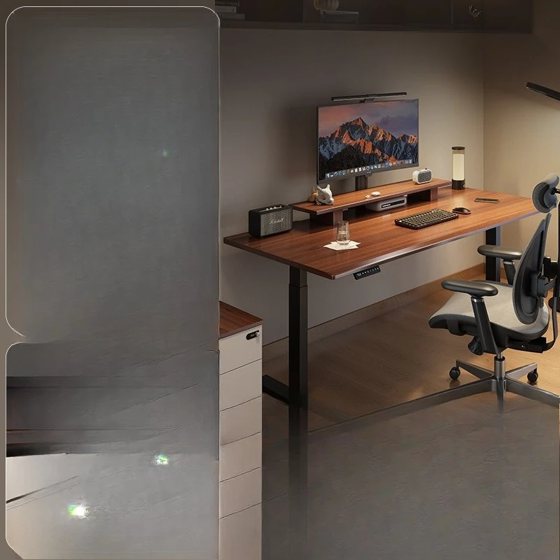 

Lifting computer desk, electric lifting table, office workbench, e-sports, solid wood