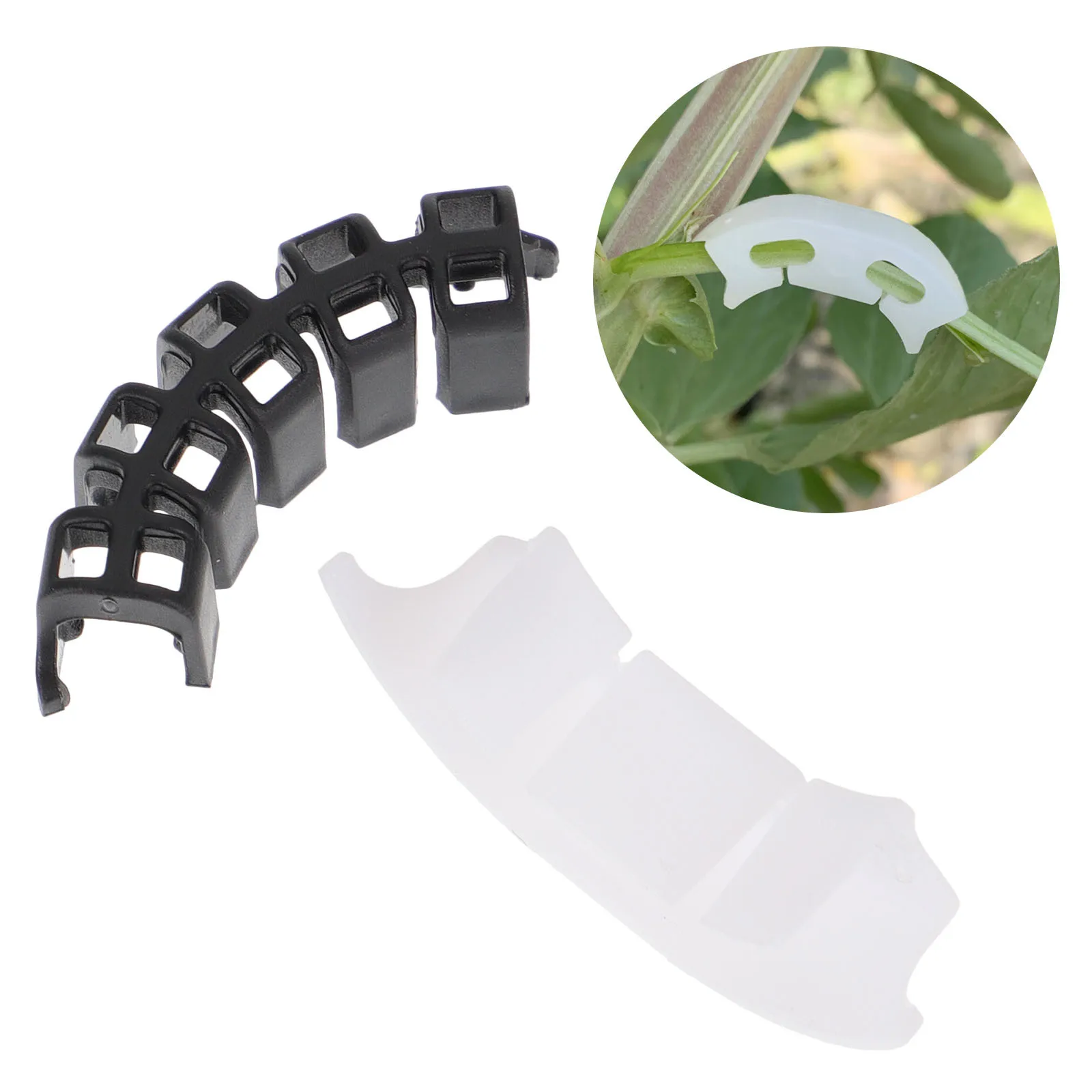 

200Pcs Plastic Plant Clips Garden Support Fixing Holder for Tomatoes Cucumbers Vegetables Vine Bending Clip Reusable Twig