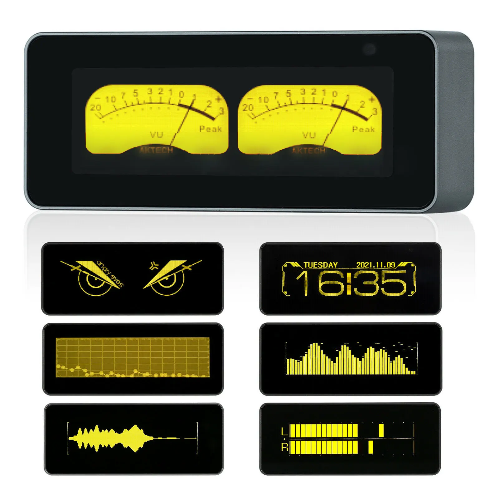 

Hi-end OLED Sound Level Meter Audio Spectrum Analyzer Digital Home Decor Clock